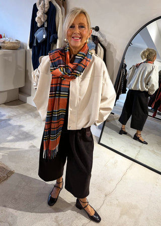 AW26 check scarf