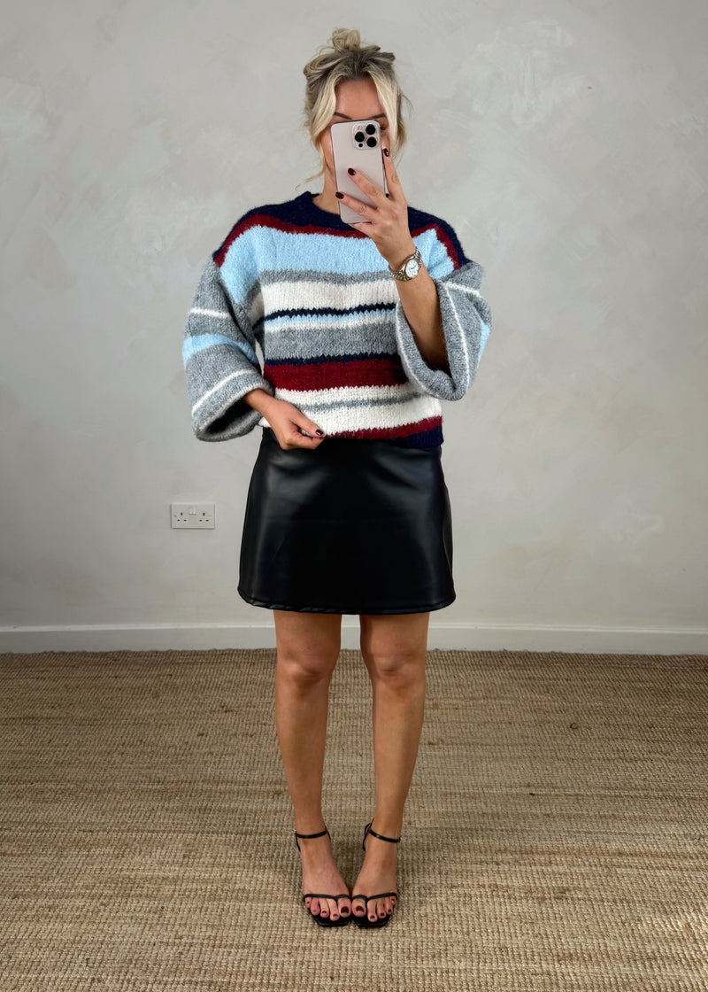 Leather look mini - black