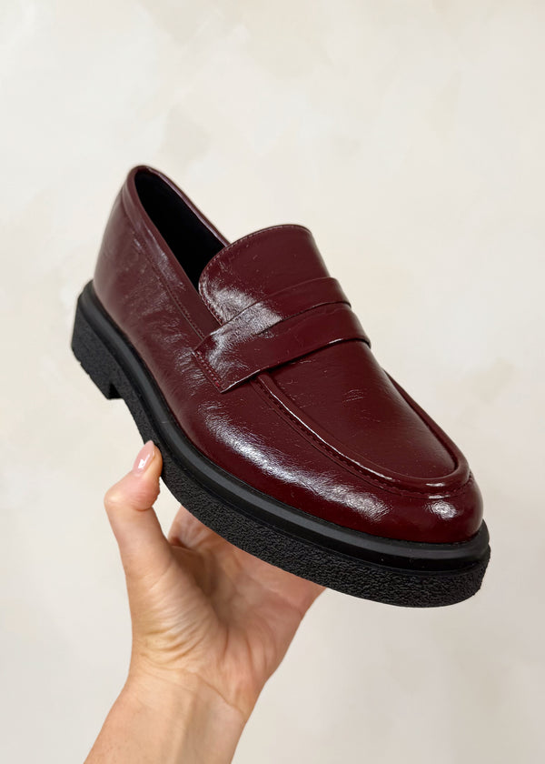 Candace patent loafer - Merlot
