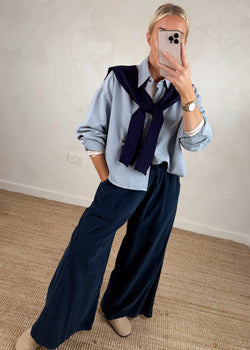 Heritage double shirt knit - blue