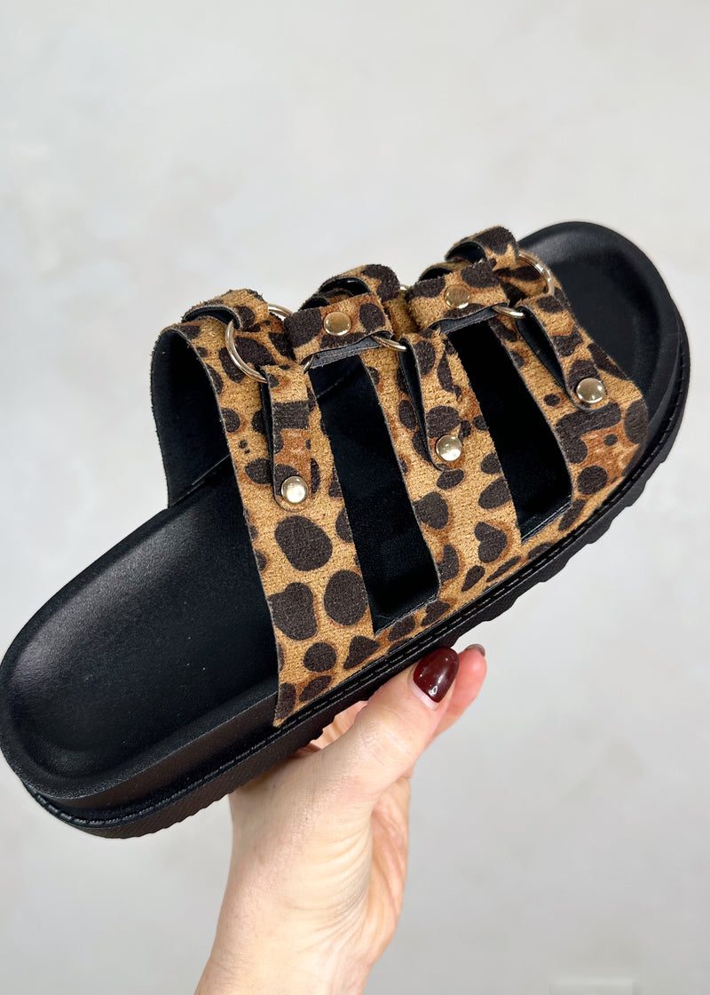 Caged sandal - leopard