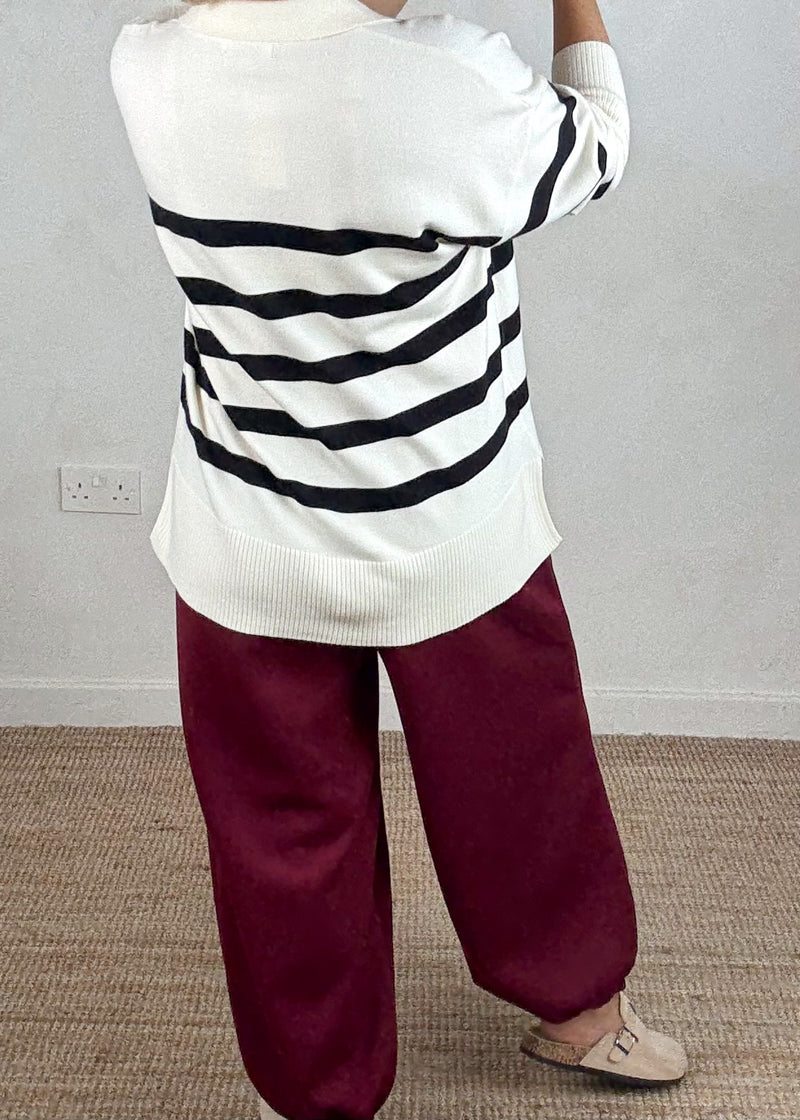 Tabo striped knit - cream