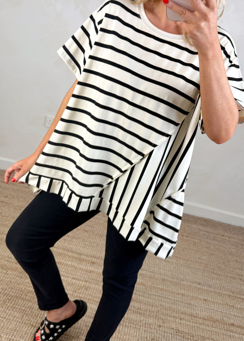 Charlie striped tee - black stripe