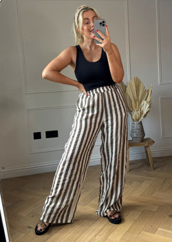 Jolie pants - mocha stripe