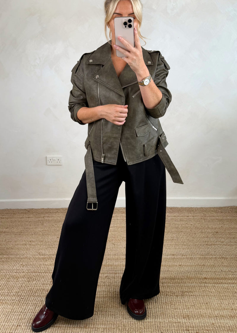 Muse Biker jacket - mushroom