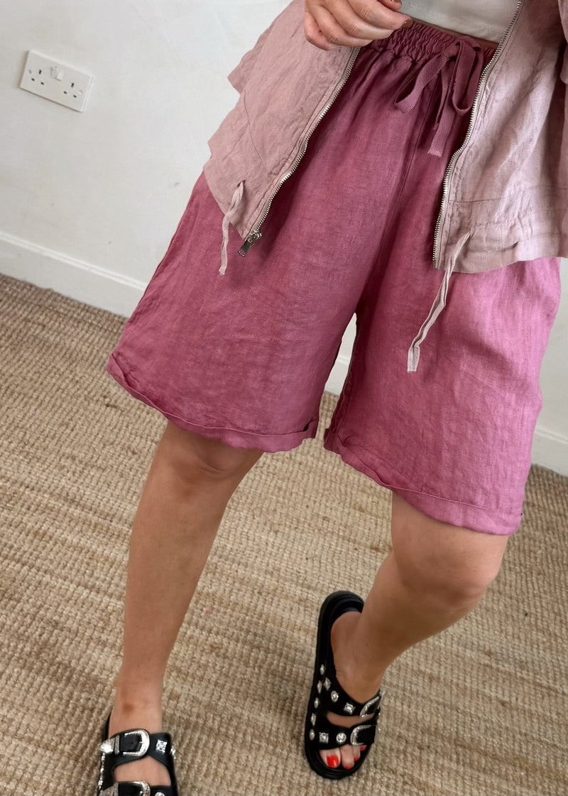 Essie linen shorts - rose