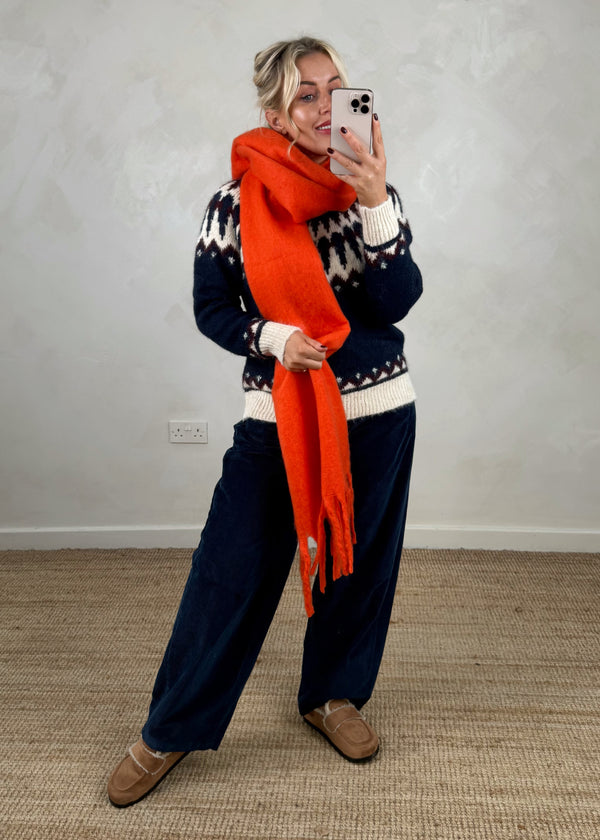 Aspen fair isle knit - navy