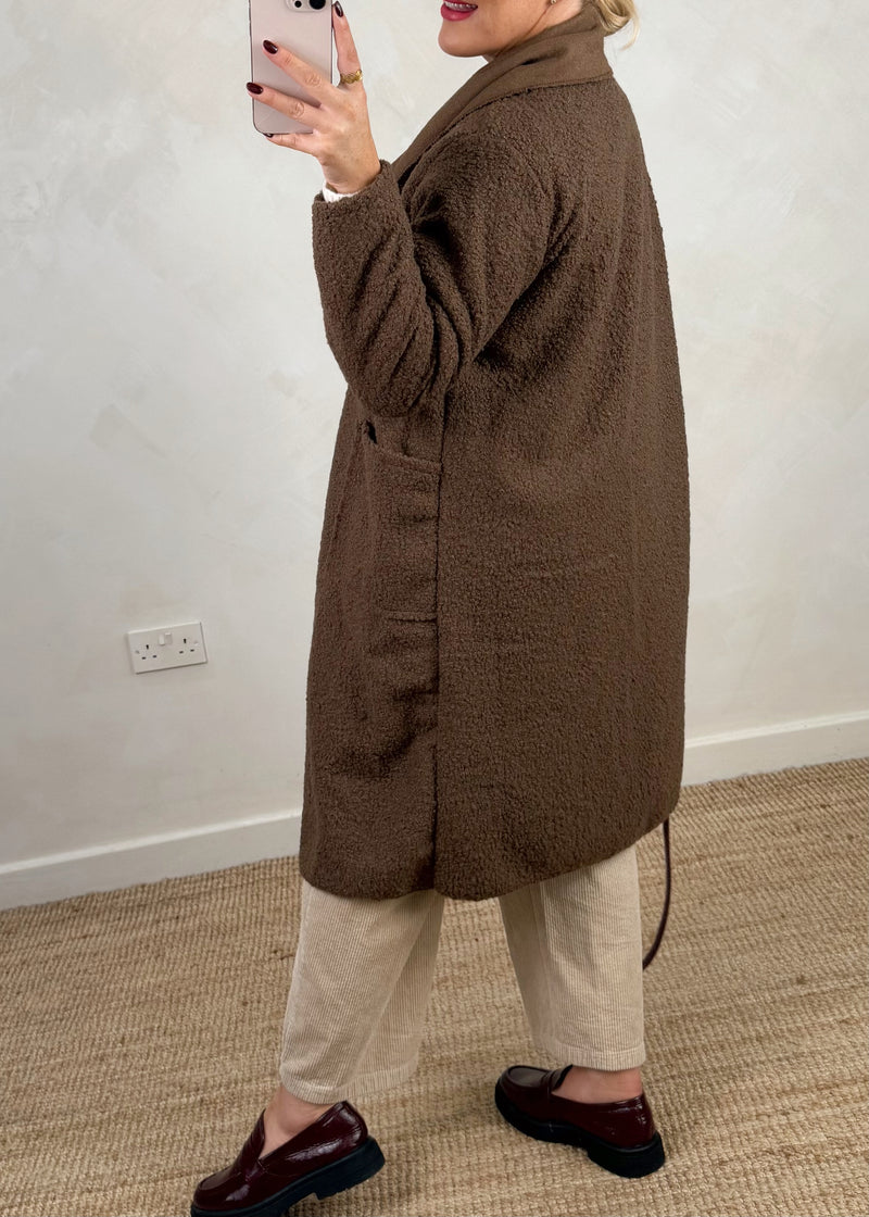 Kim throw on jacket - chocolate