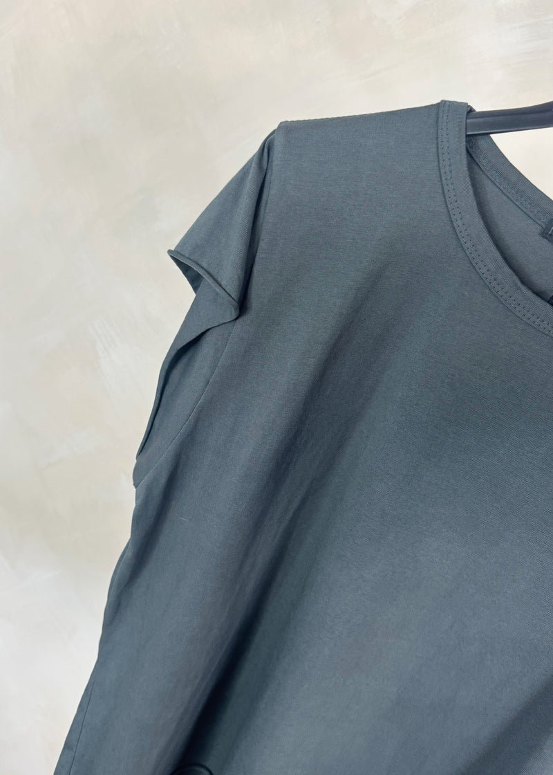 SA cap sleeve Tee - slate