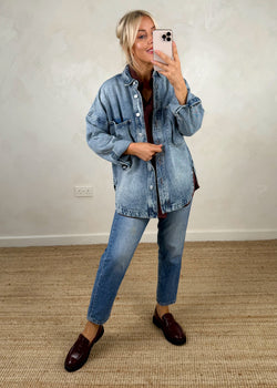 Vada denim shacket - blue