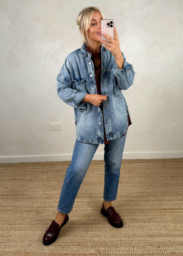 Vada denim shacket - blue