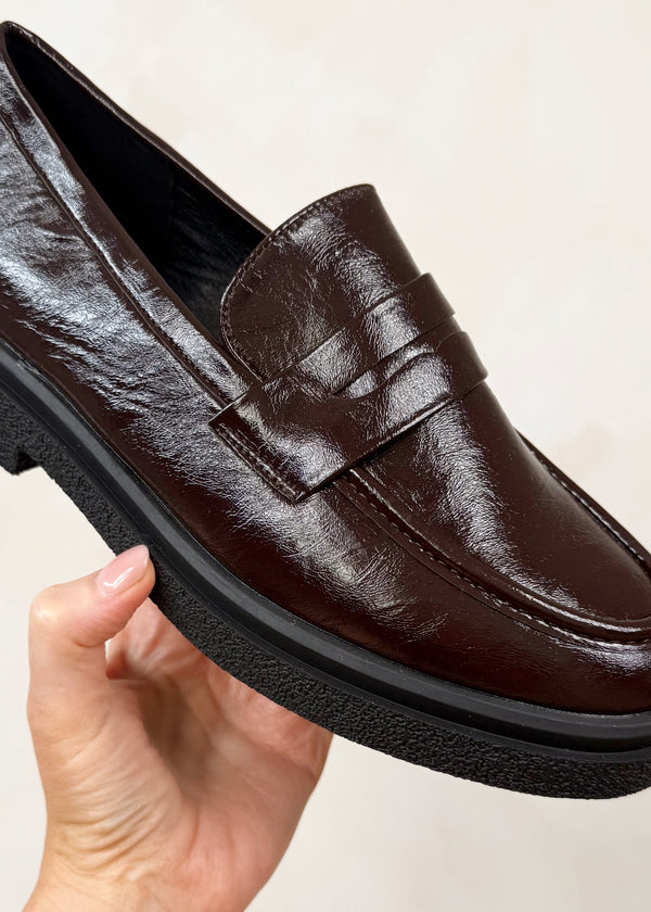 Candace patent loafer - chocolate