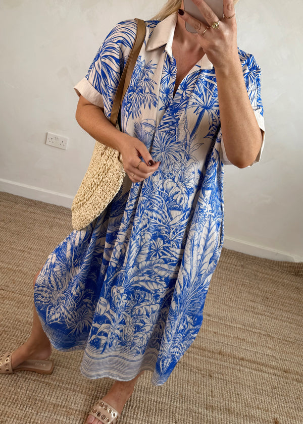 Mangrove midi dress - cobalt