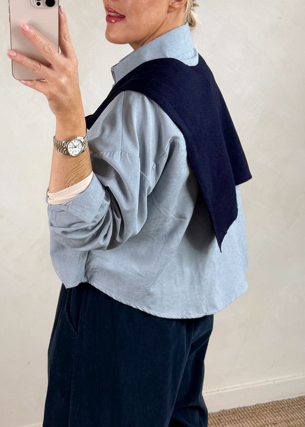Heritage double shirt knit - blue