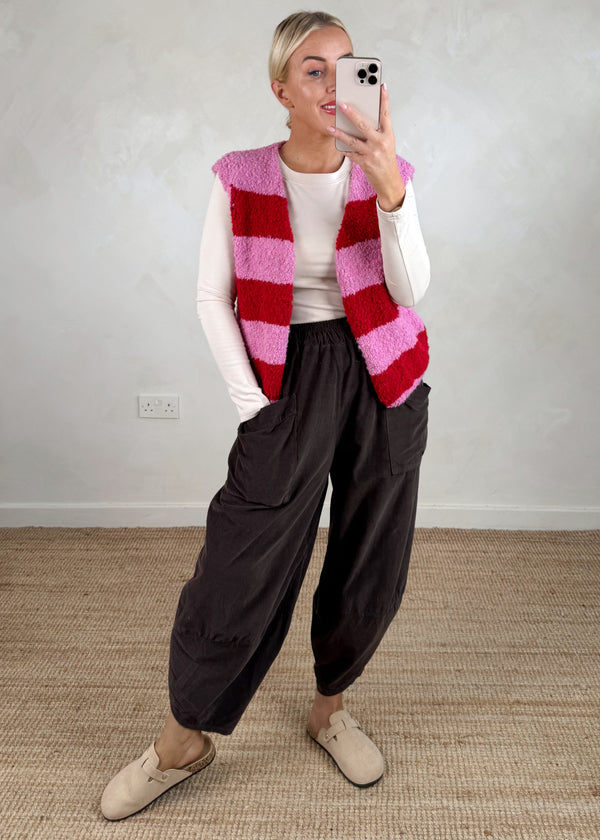 Hal striped knit - pink/red
