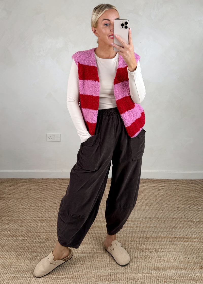 Hal striped knit - pink/red