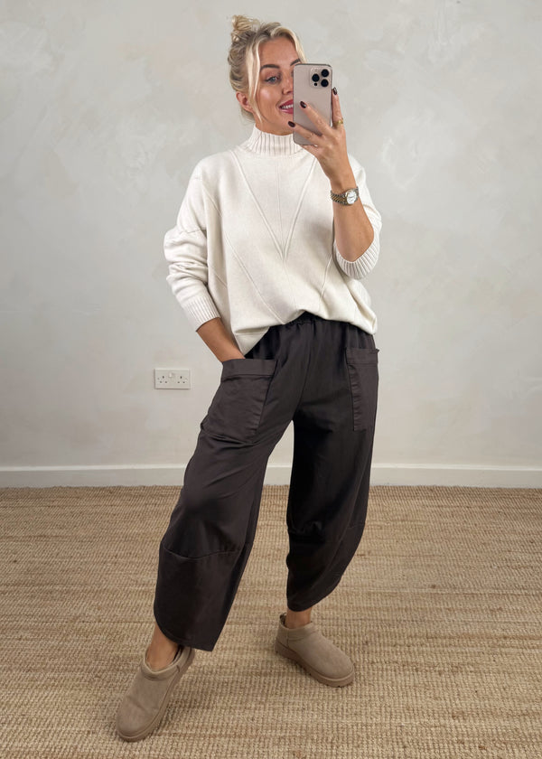 Moda casual pants - chocolate