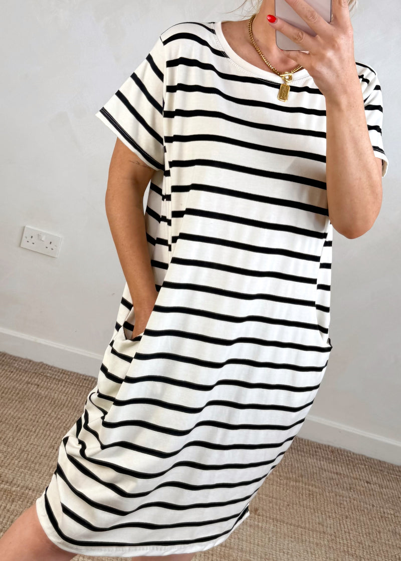 Blake striped dress - navy