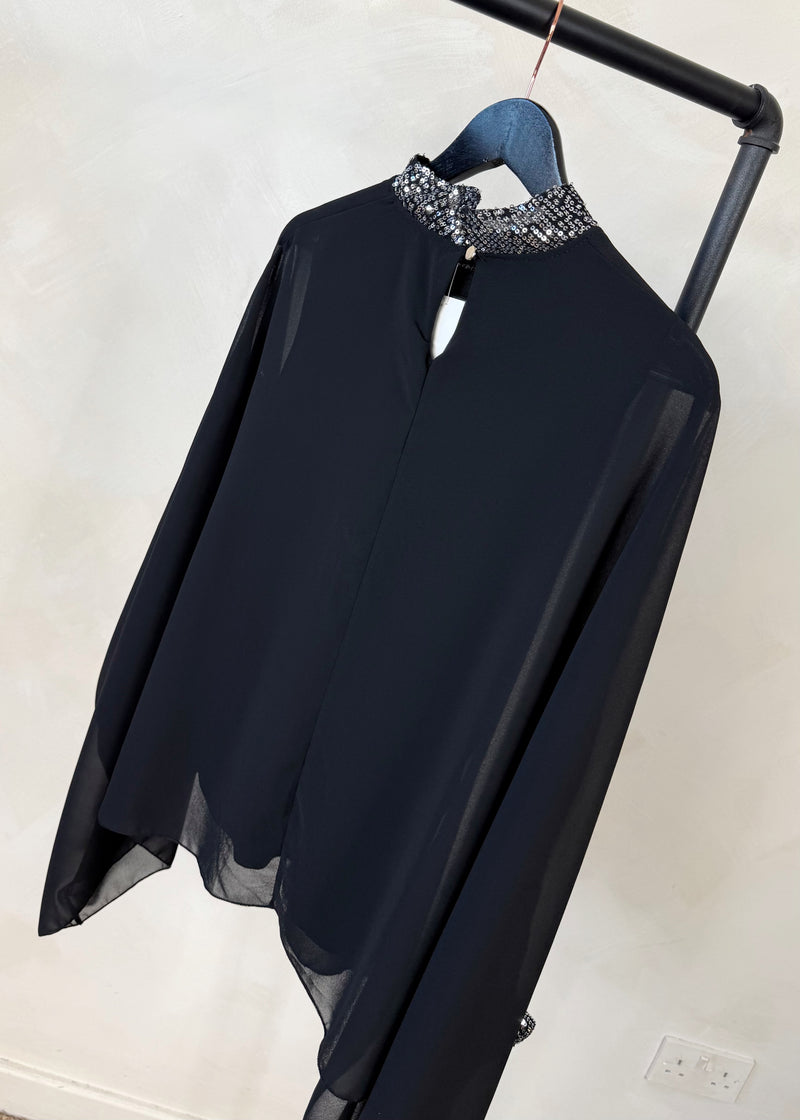 Vixen sequin blouse - black