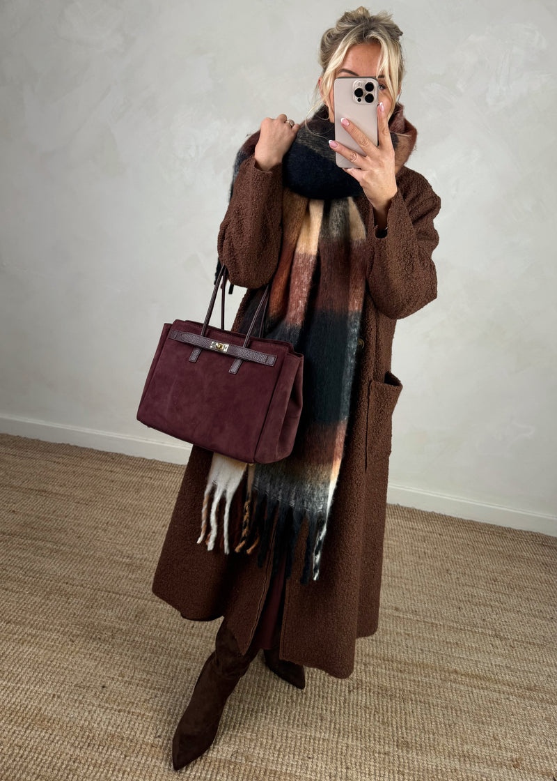 Hayley boucle coat - chocolate