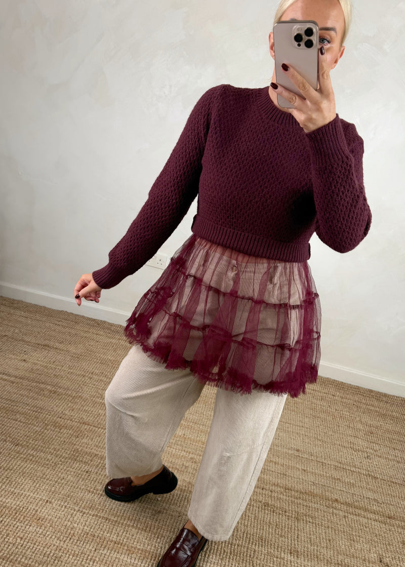 Lucy tulle knit - Damson