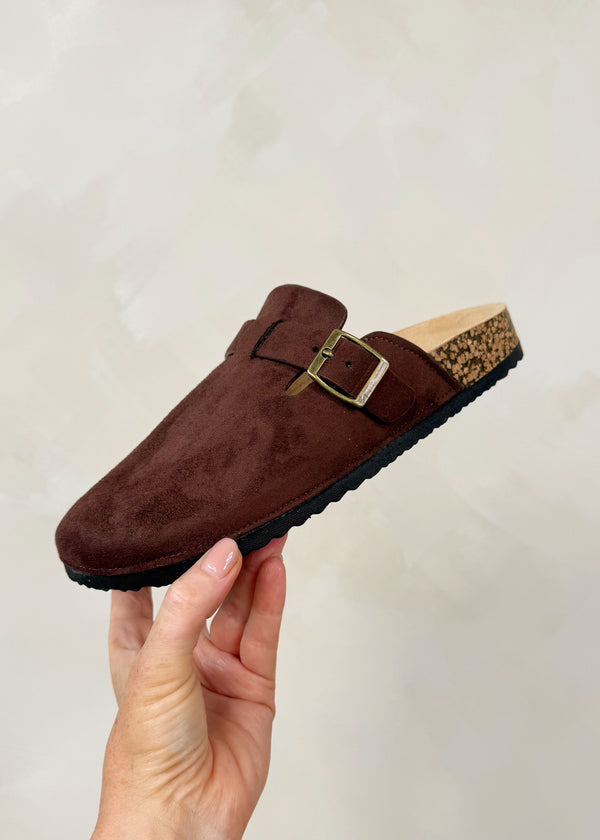 Kaz slip on mule clogs - chocolate