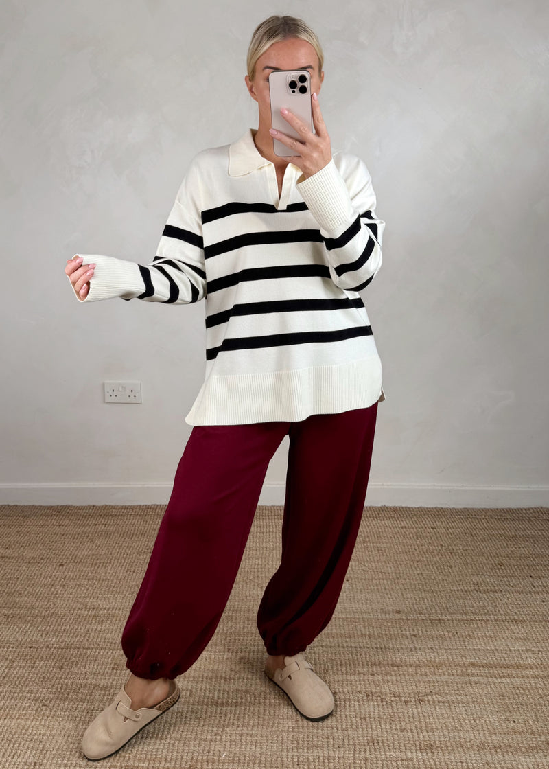 Tabo striped knit - cream
