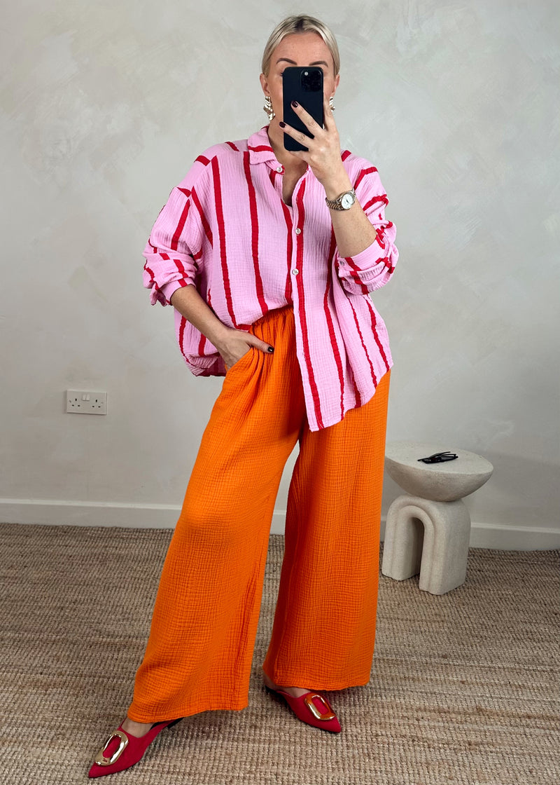 Kai cheesecloth palazzo - orange