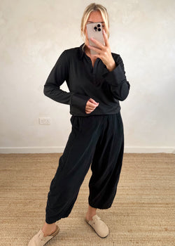 Suzie layering shirt - black