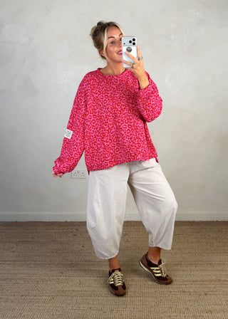 Perfect sweater - pink/red leopard