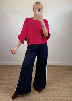 Maddie frill knit - hot pink