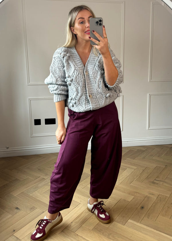 Finn casual pants - Merlot