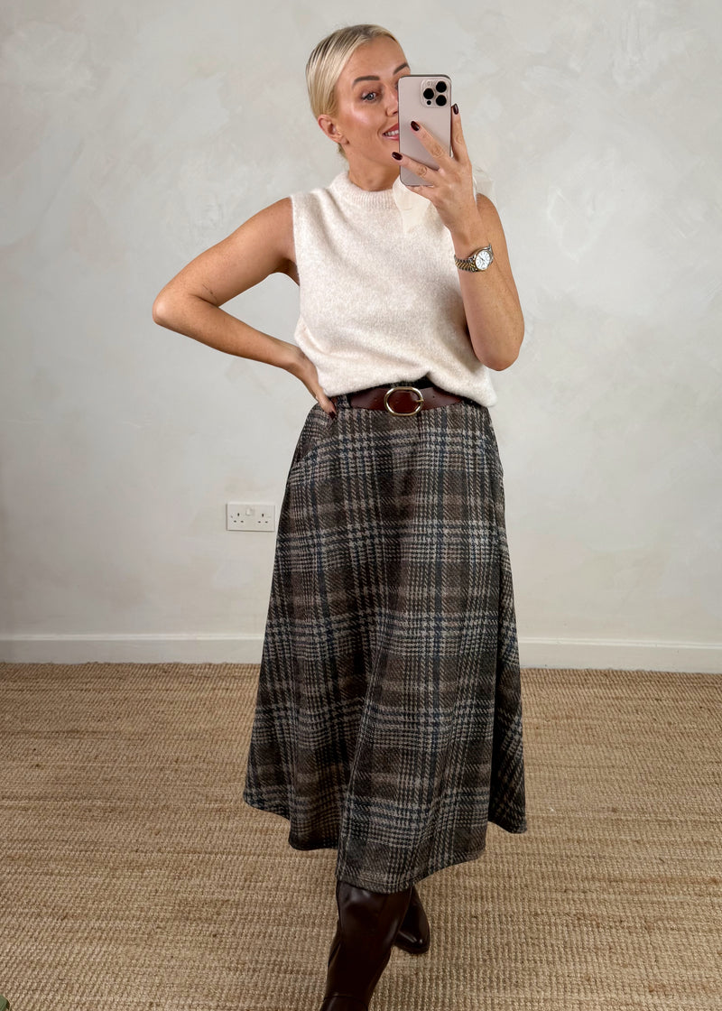 Claudia checked skirt - one