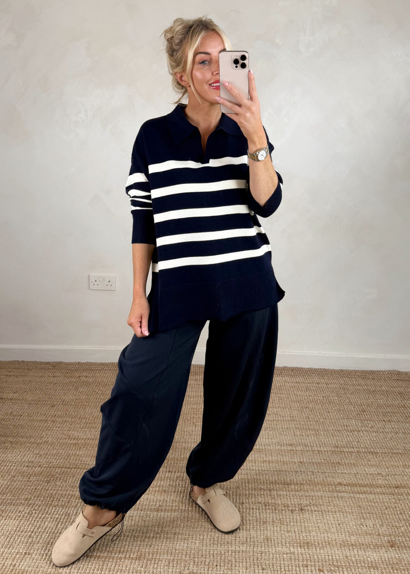 Tabo striped knit - navy