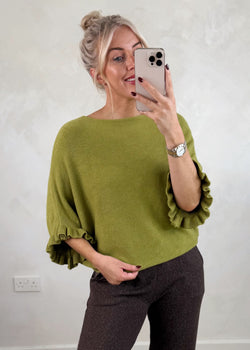 Maddie frill knit - pistachio