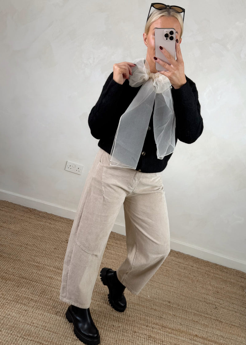 Henry bow knit - black