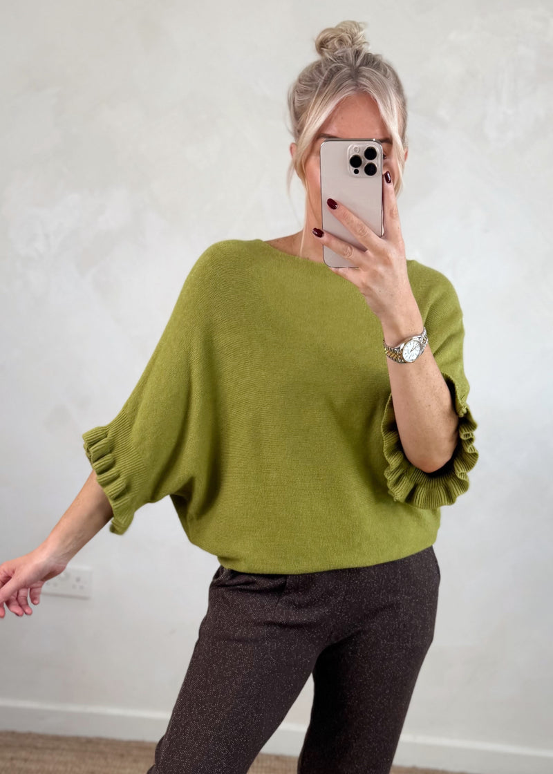 Maddie frill knit - pistachio