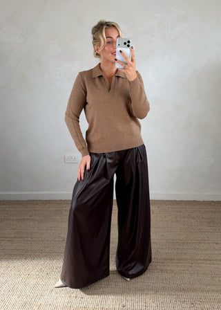 Bonnie collared knit - Camel