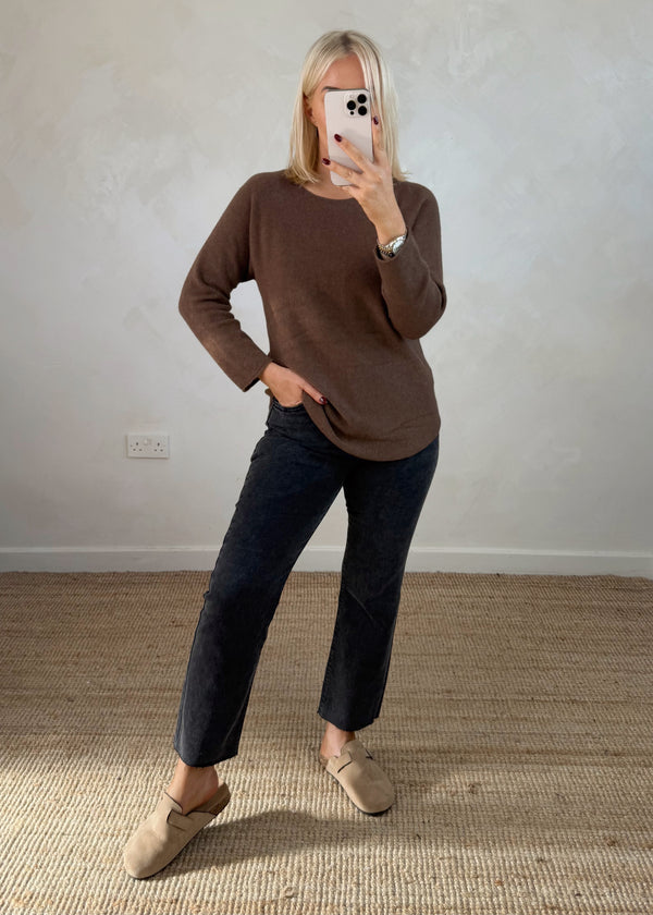 Melody knit - chocolate-The Style Attic