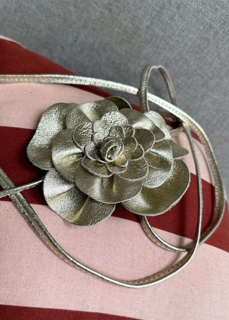 Corsage Leather belt - gold