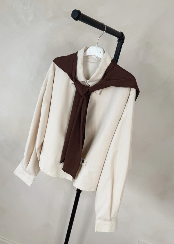 Heritage double shirt knit - cream