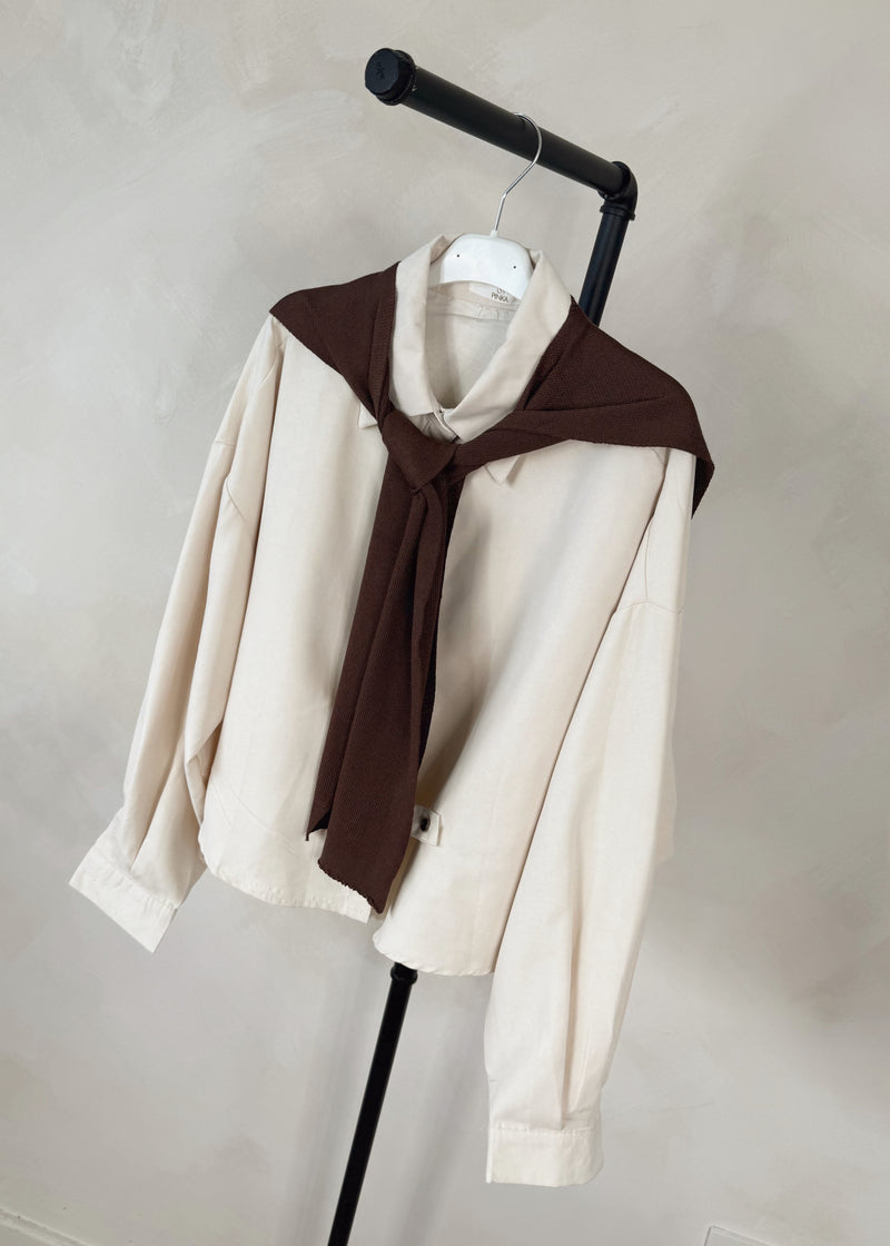 Heritage double shirt knit - cream