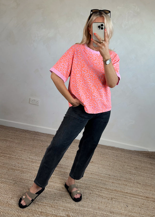 Theo Tee - orange neon-The Style Attic