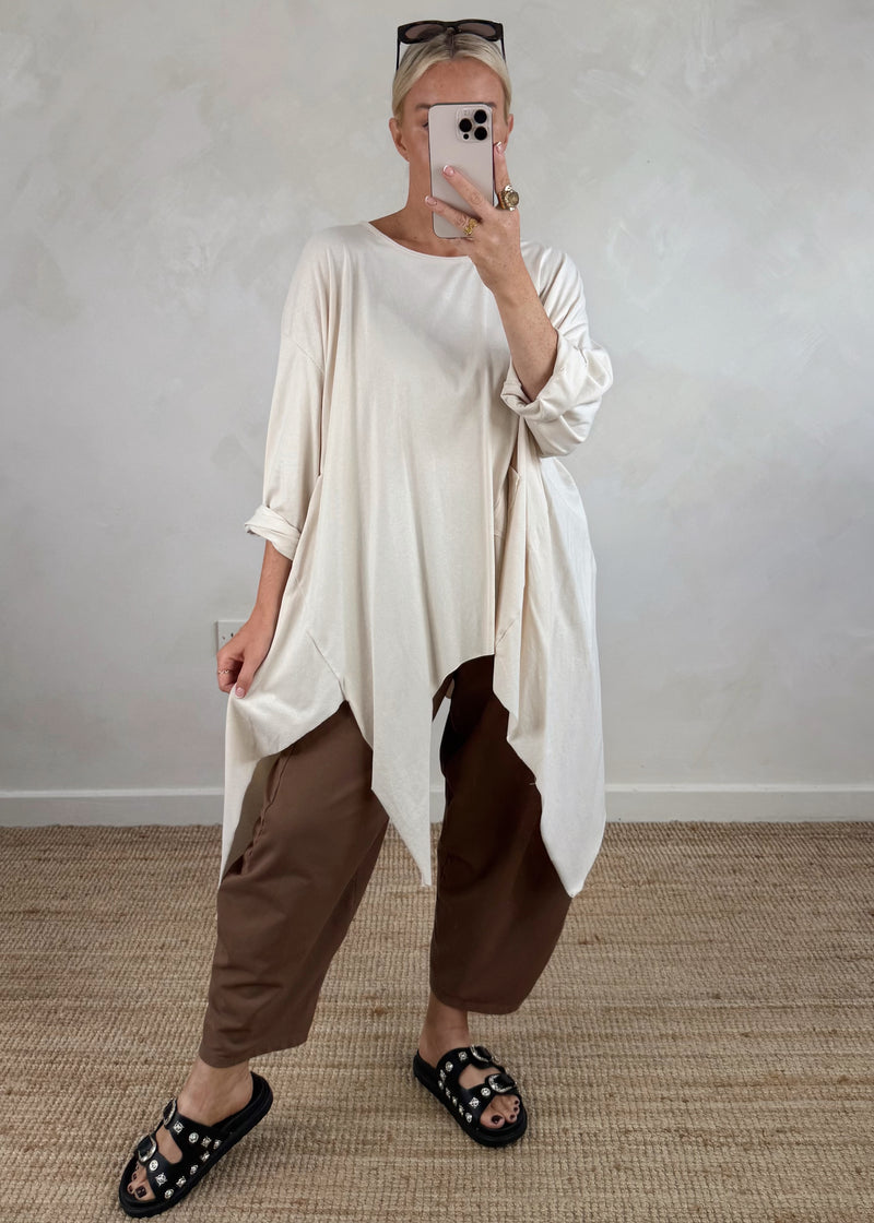 Toni pocket top - cream-The Style Attic