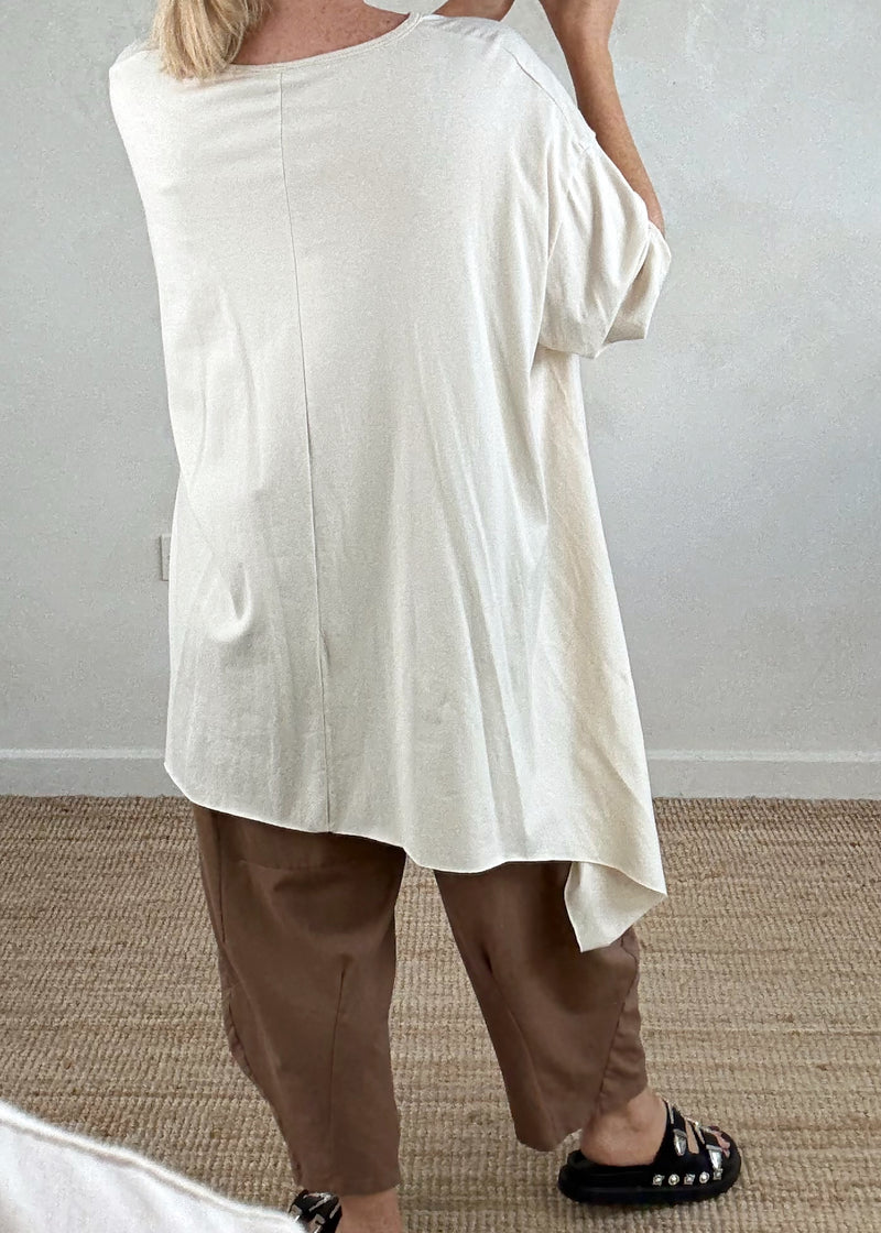 Toni pocket top - cream-The Style Attic