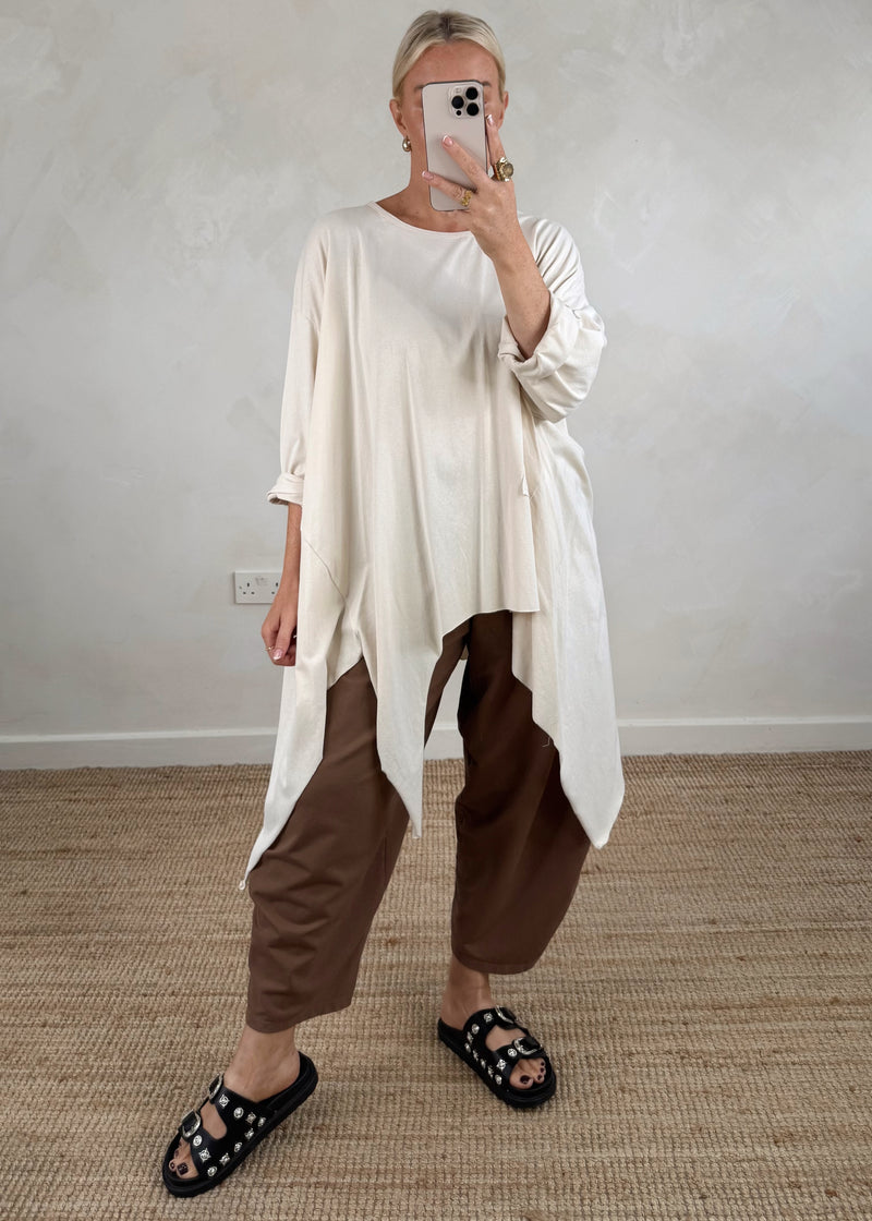 Toni pocket top - cream-The Style Attic
