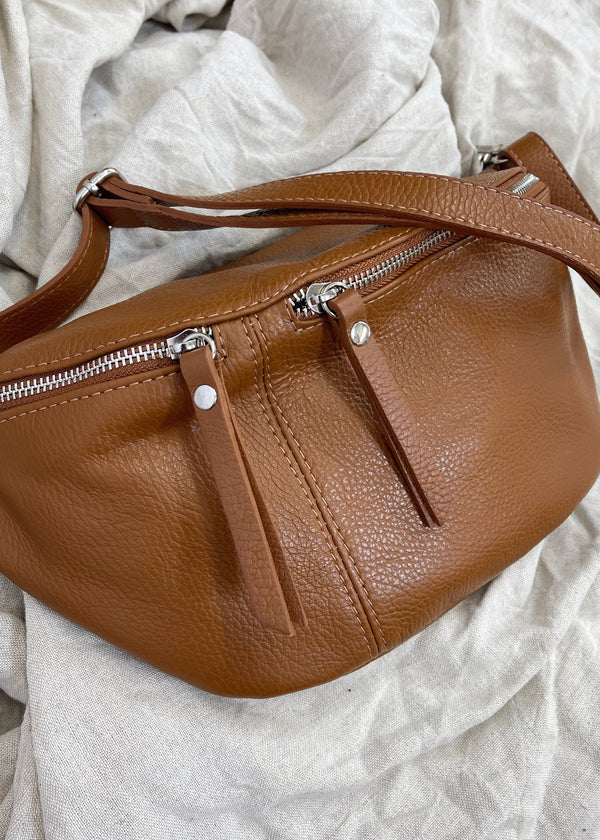 Tori leather sling bag - Tan-The Style Attic