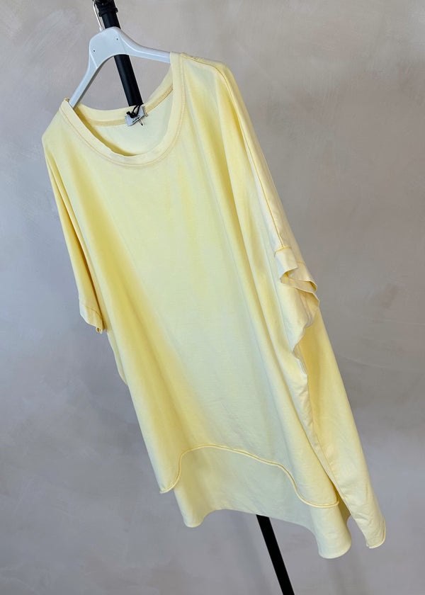 Trent acid wash Tee - lemon-The Style Attic
