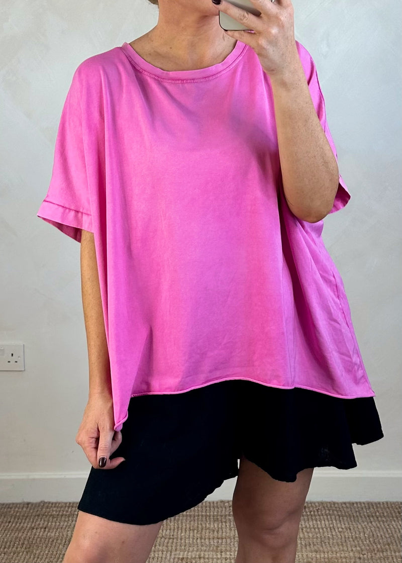 Trent acid wash Tee - lemon-The Style Attic