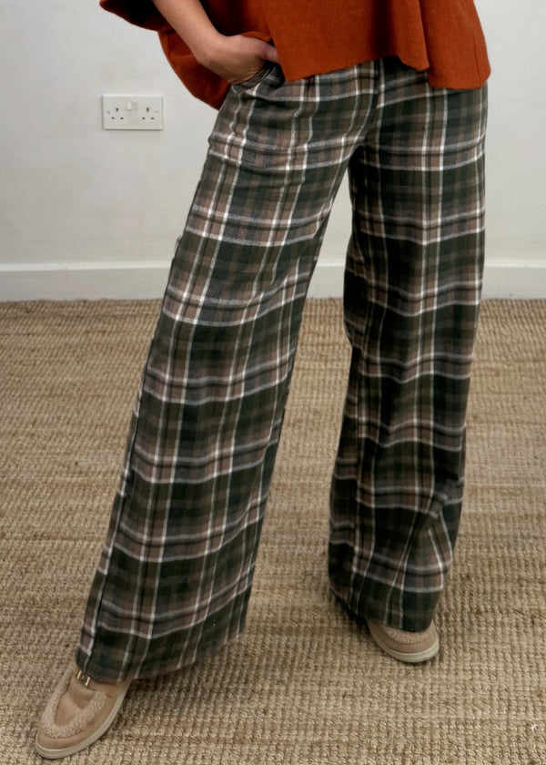 Troon cotton checked trouser - four-The Style Attic